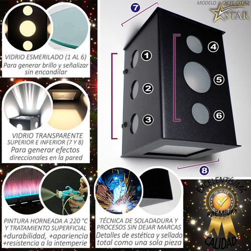Tortuga Farol Exterior 10 Efectos Rayo X Con Lampara Led 12w