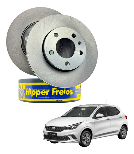 Par Disco De Freio Dianteiro Fiat Argo 2017 A 2025 Ventilado
