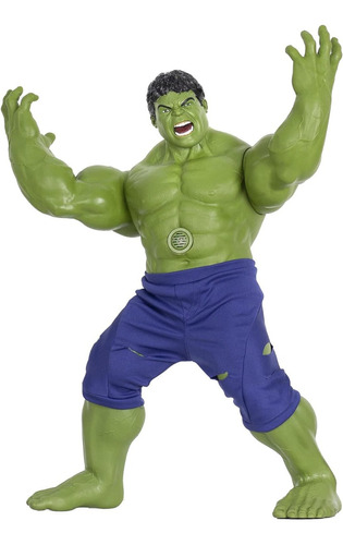 Boneco Hulk Marvel 10 Sons + Frases Super Herói Vingadores