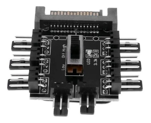 Multiplicador Sata A 8 Ventiladores De 3 Pines, 12 Voltios