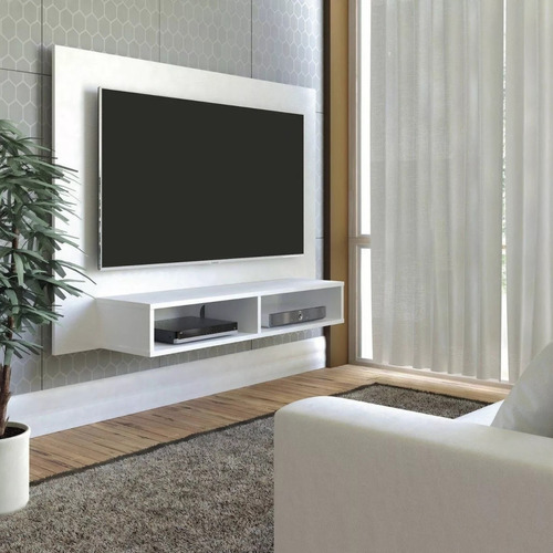 Estante Panel Tv Mueble Melamina 18mm Blanco 