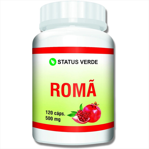 Romã 100% Pura 120 Cáps - Status Verde Sabor Sem Sabor