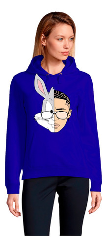 Poleron Dama/unisex Estampado Diseño Bad Bunny Bugs