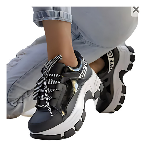 Zapatilla Mujer Plataforma Sneakers Love Urbana Liviana