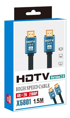 Cable Hdmi De 1,5 Metros  4k, Alta Velocidad