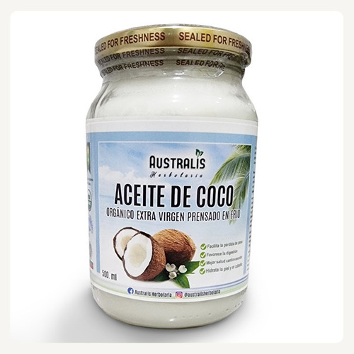 Aceite De Coco Orgánico 500 Ml