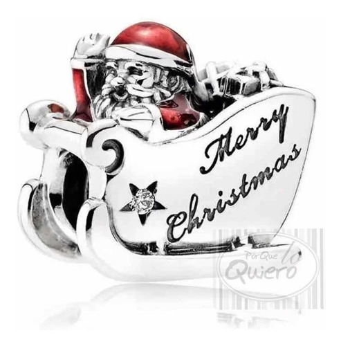 Charm 100% Plata 925 Navidad Trineo Santa Claus Para Pandora