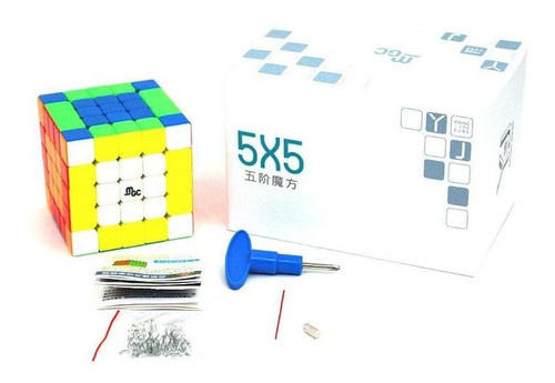Cubo mágico de 5x5x5 peças YJ MGC 5x5 colorido magnético sem adesivo