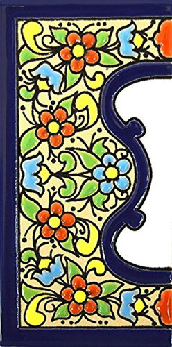 Letreros Decorativo De Cerámica Multicolor 4,29 X 2,13 In