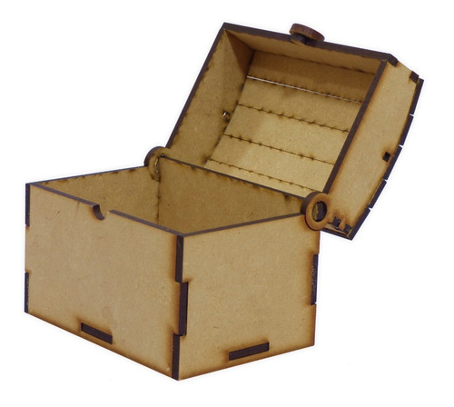 Imagen 3 de 3 de Souvenir Cofre Pirata 6x6x5cm Fibrofacil - Oferta X25 Unid!