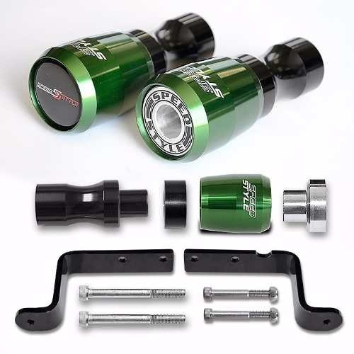 Slider Dianteiro Speed Style Honda Cg Fan 125 Verde Escuro