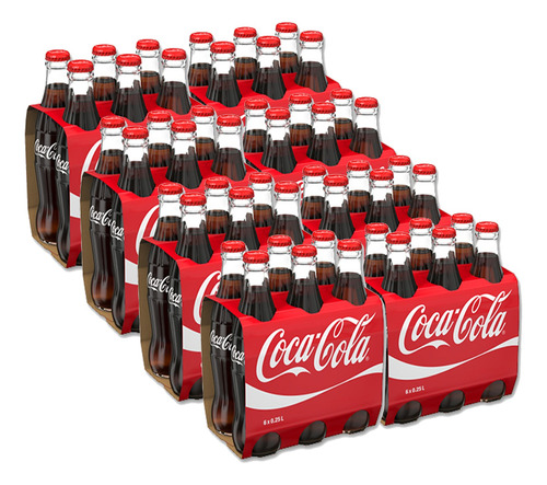Refrigerante Coca Cola Original Vidro 250ml (48 Unidades)