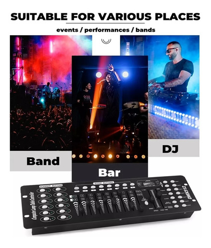 Controlador Dmx 192 Canales Luces Dj Consola 512 Línea 1m