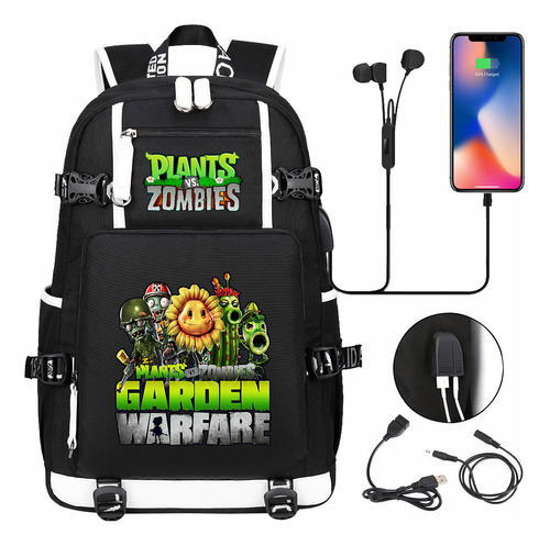 Auriculares Usb New Game Plant War Para Jóvenes Y Estudiante