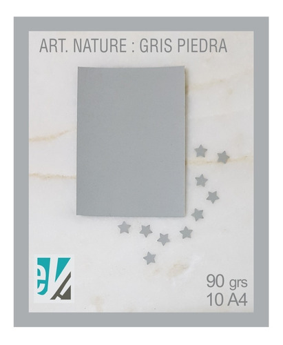 Art Nature : Pack X 10 Hojas A4 De 90 Gr : Color Gris Piedra