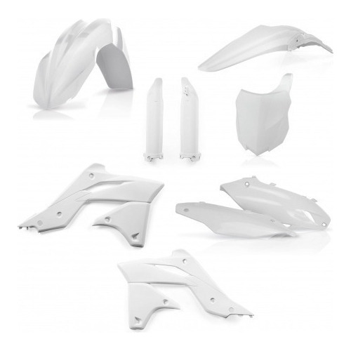 Kit Plasticos Cachas Acerbis Full Kaw Kxf 250 13/16 Blanco