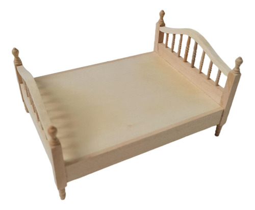 Mini Juego De Muebles De Cama Doble Para Casa Sin Colchón