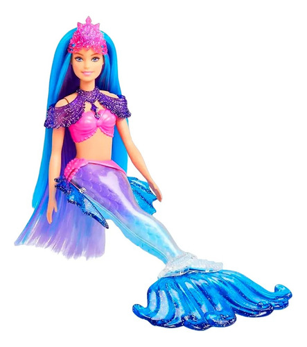 Muñeca Sirena Malibu Barbie Mattel +3 Con Accesorios Febo