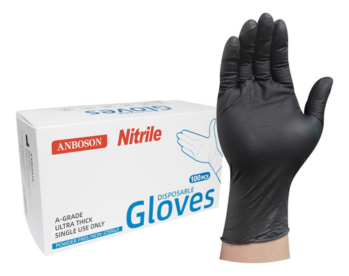 Guantes De Nitrilo (caja De 100 Unidades) Talla S Color Negr