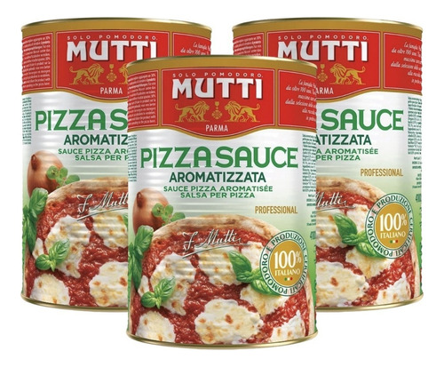 Lata De Salsa Para Pizza Mutti 400 Gr. Origen Italia Pack X3
