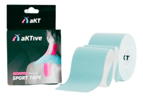 Bandagem Aktive Sport Tape Kinesiology - 5cmx5m Verde Água