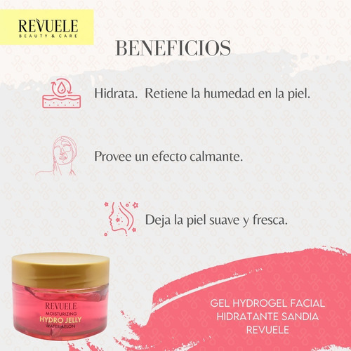 Gel Hidratante Facial Dia Hydrogel Sandia Revuele 100ml Tipo de piel Todo tipo de piel