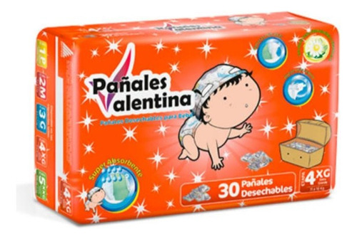 Pañales Valentina Etapa 4 X 30 Género Sin género Tamaño Extra grande (XG)