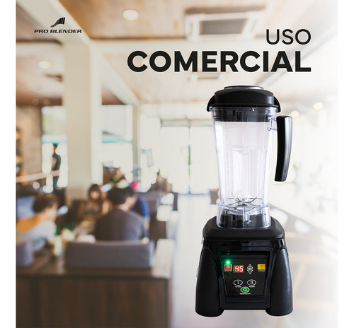 PRO BLENDER TOUCH PRO Licuadora Profesional 3.5 HP Vaso Copoliester 2 Litros Color Negro BE2000