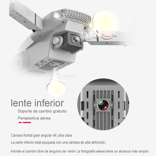 E88 Rc Drone Con Cámara 4k Quadcopter + 3 Batería