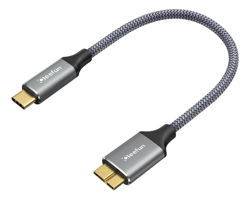 Cleefun Cable Usb C A Micro B De 1 Pie, Cable De Disco Duro 