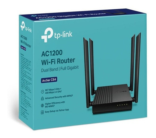 Router Tp-link Archer C64 Dual Band Gigabit Ac1200