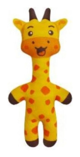 Brinquedo Pet Girafa Pelúcia Resistente Chocalho Apito