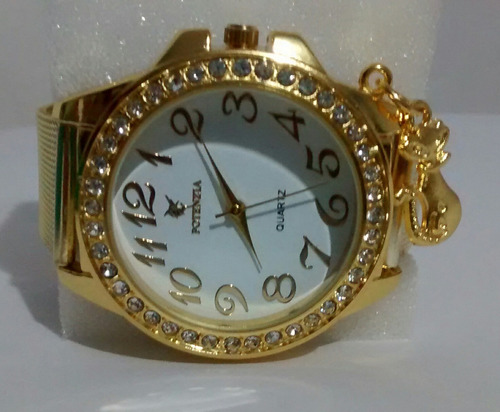 Relógio Feminino Dourado Luxo Delicado Para Mulheres