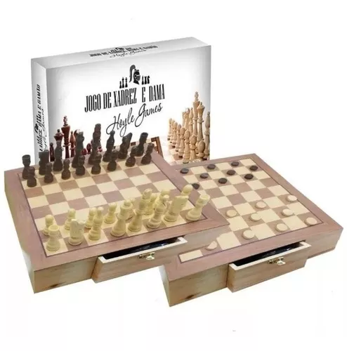 Jogo de tabuleiro xadrez dama 3 em 1 chess set pequeno hoyle