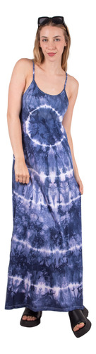 Vestido Mujer De Algodon En Colores Combinados Para Verano