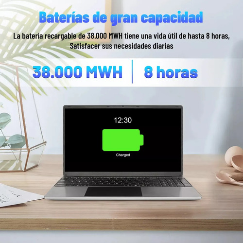 Laptop Hancdon Notebook Ddr 12+256 Gb Ssd 14 Gris Windows 11