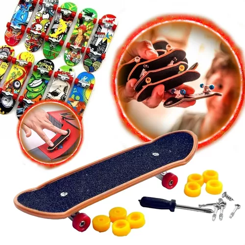 Skate De Dedo Skateboard Promoção C/lixa +pcs Para Brincar