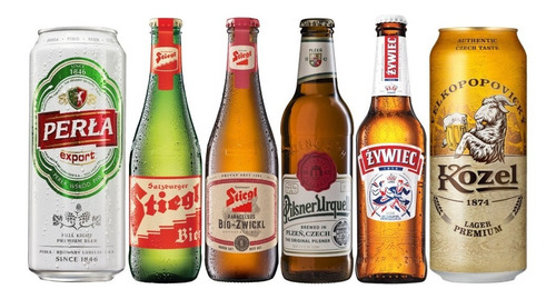 6 Pack De Cervezas Lager De Europa.