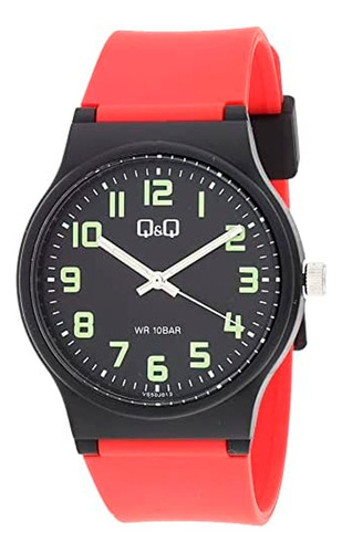 Reloj Q&q Bicolor Rojo Y Negro - Vs50j013y- Mileus