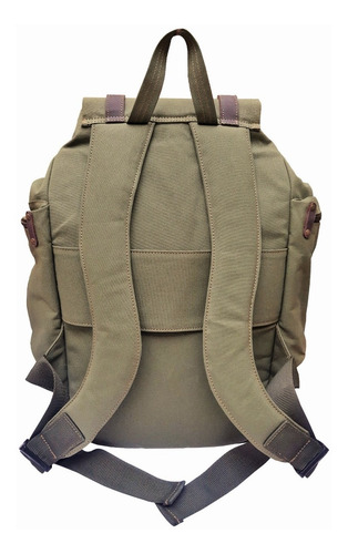 Mochila Fontana S R Lona Algodón Impermeabilizada Negro