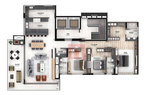Apartamento Com 3 Dormitórios À Venda, 267 M² Por R$ 1.644.057,67 - Americano - Lajeado/rs - Ap1945