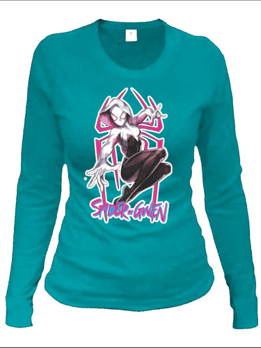 Playera M Larga Spider5-gwen Post S-sense