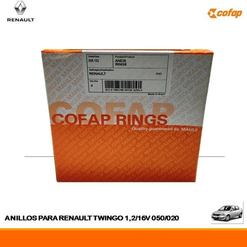 Anillos De Renault Twingo 1,2/16v 050/020 (69,00mm)