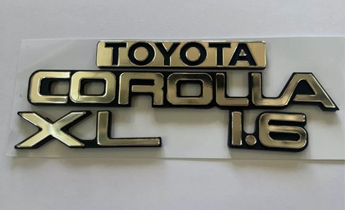 Kit De Emblemas Toyota Corolla Año 86 Hasta 98 Cromados 