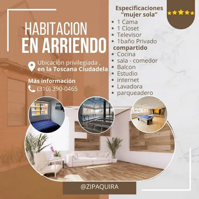 Habitación en arriendo