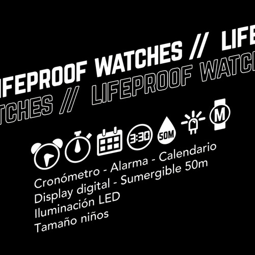 Reloj Stromberg Snap Sumergible Digital Azul Metalizdo