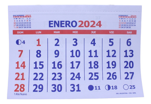 Calendario 2024 30x21 Planificador Semanas Industria Arg