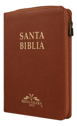 Biblia Rv1909 Mediana Cafe Cierre Índice Vr055zti, De Reina Valera 1909. Editorial Sociedades Bíblicas, Tapa Blanda En Español
