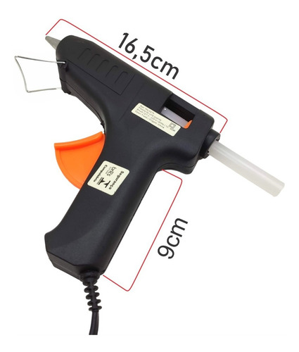 Imagem 2 de 7 de Pistola Aplicador Maquina Cola Quente Bivolt 10-40w + Cola