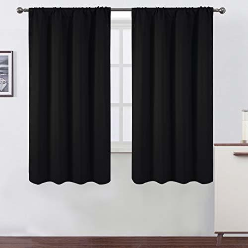 Black Blackout Curtains42 X 63 Inchset Of 2 Panels Rod ...